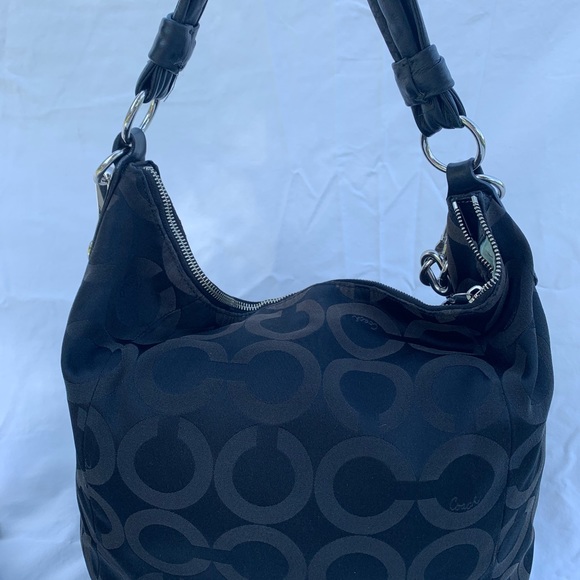 Coach Signature hobo handbag BLACK - Picture 3 of 7